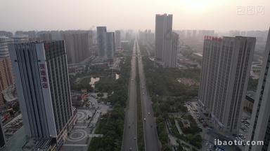 河南新乡市城市建设交通高楼航拍